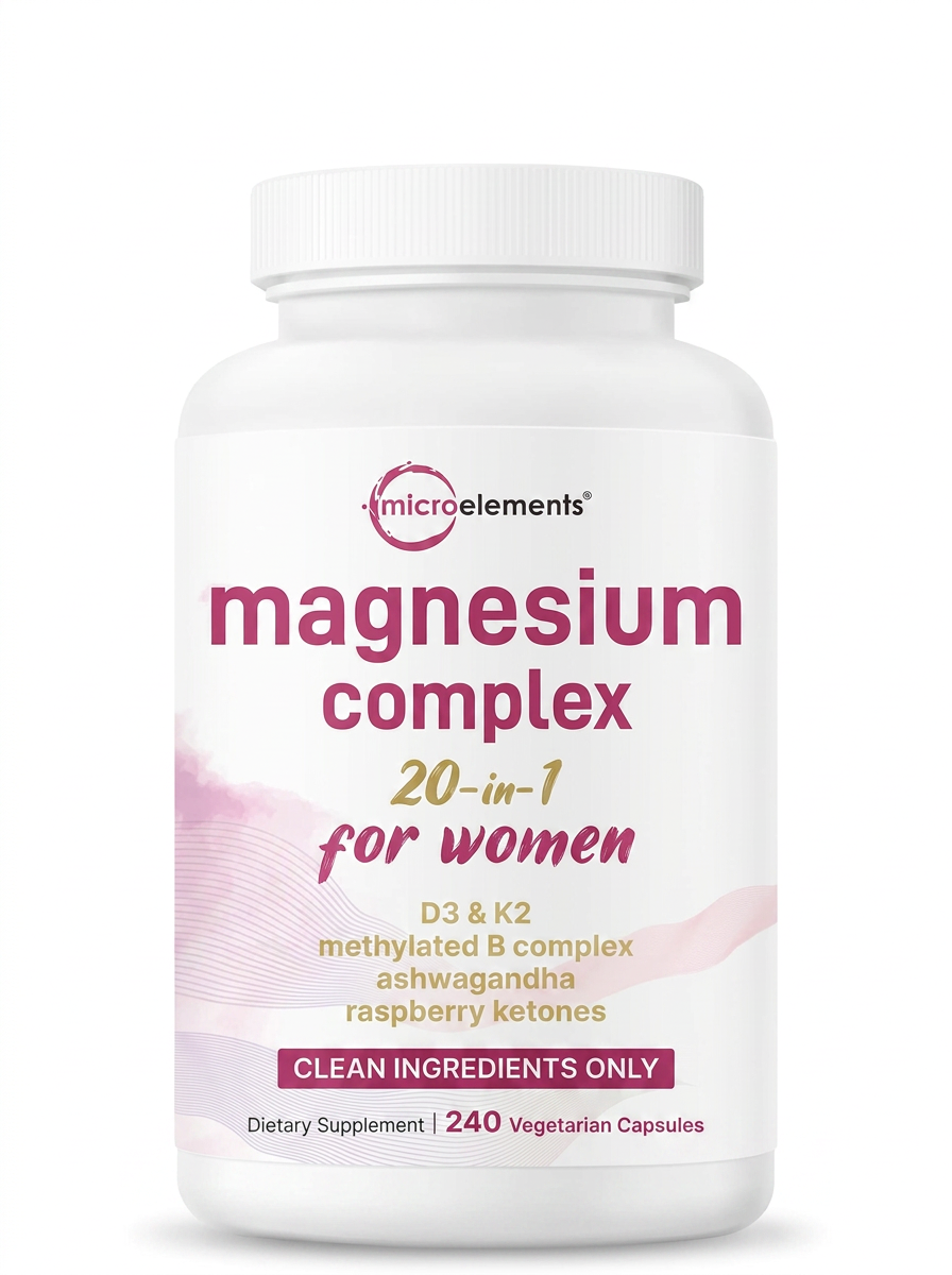 Magnesium Complex 20-in-1 for Women, 240 Vegetarian Capsules (English One)